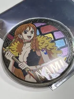 ONE PIECE ワンピース ELBAPH ゴールドメタル缶バッジ ナミ