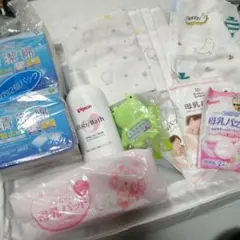 お風呂セット 母乳パッド ガーゼ 沐浴セット　 沐浴布 くし