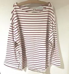 simplicite トップス　ボーダー　ピンク　パープル 長袖　カットソー