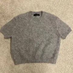 最終値下げ　ZARA 今季　アルパカ混 半袖ニット Mサイズ