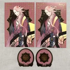 刀剣乱舞 ハロウィンビュッフェ 箔押しポストカード 箔押しステッカー 宗三左文字