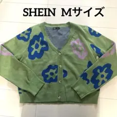 SHEIN 花柄 長袖カーディガン M