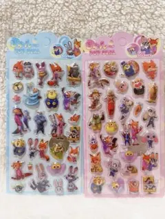 ズートピア　プクプクシール　2枚セット