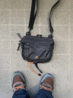 服*様 Y2K adidas ショルダーバッグ　ブラック　オレンジ