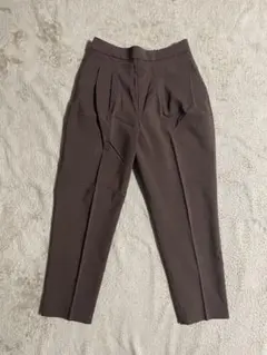GLOBAL WORK ブラウン プリーツスラックス M レディース