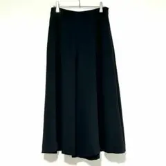 n0309【イネド】フレアパンツ　バックゴム　サイドスリット　ストレッチ