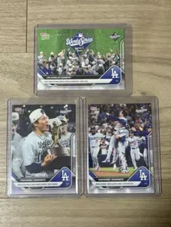 山本由伸 topps now 3枚セット WS優勝 925 926 929