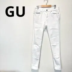 GU ジーユー　白パンツ　ボトムス　ズボン　ストレッチ　スキニー