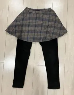 ever closet 裏起毛 ストレッチスカッツ　チェック 140