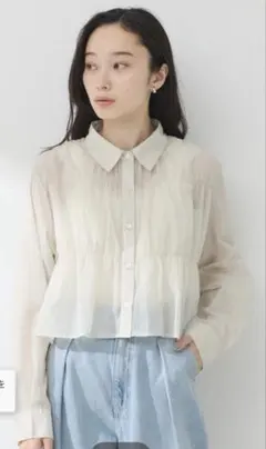 シャーリングシャツ　earth music&ecology