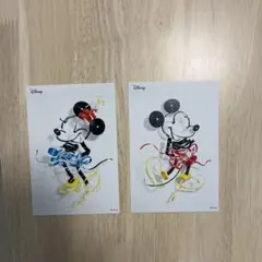 ミッキーマウス ポストカード 2枚セット