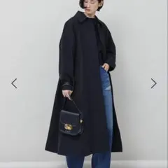【美品】Curensology カレンソロジー コットン ロングチェスターコート 美品】Curensology カレンソロジー コットン ロングチェスターコート