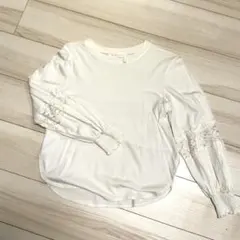 レースカットソー長袖