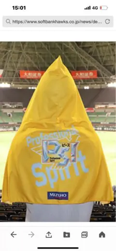 【2枚セット】ソフトバンクホークス　フード付タオル