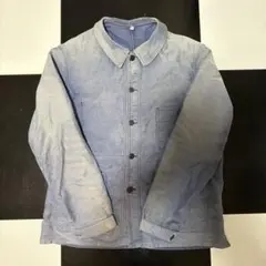 60s Adolphe Lafontブルーモールスキンカバーオールフレンチワーク