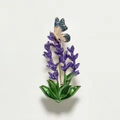 |◤ブローチ◢|✨新品✨　ラベンダー　パープル　ゴールド　お花　フラワー　可愛い