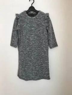 Khajuのミックスツイードフリルワンピース