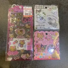 サンリオ　日焼けキティ　おはじきシール　3種セット