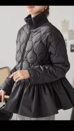 ブラック キルティングジャケット kobe lettuce Lサイズ