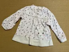 キムラタン　クーラクール　微起毛の花柄トップス　サイズ90 ピンク