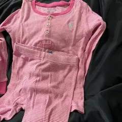 Polo Ralph Lauren 長袖パジャマ ピンクストライプ