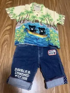 美品】ミキハウス アロハシャツ ダブルビー くま 半袖シャツ 完売品 