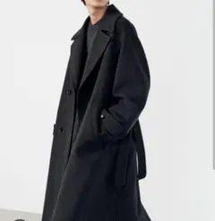 ほぼ未使用 WYM LIDNM SMOOTH MELANGE WRAP COAT