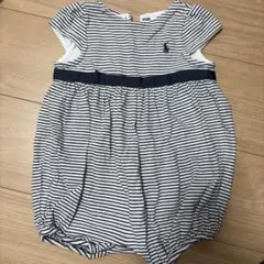 Ralph Lauren ストライプロンパース 12M