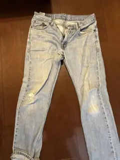 Levi's 505 ライトブルー W30 L30ダメージジーンズ