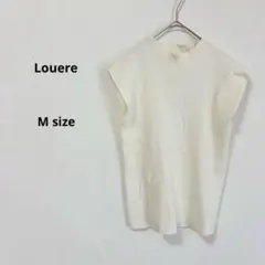 Louere ルエレ　ボトルネックノースリーブリブニット　M アイボリーのサムネイル