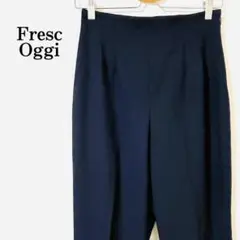 Fresc Oggi パンツ スラックス ウール混 ネイビー 日本製 40