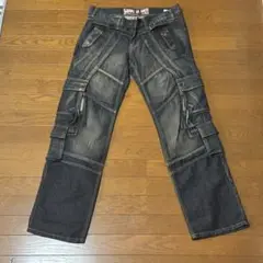 JEANS DE ART ダークデニム カーゴパンツ XXL