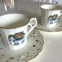 【未使用品】NARUMI ボーンチャイナ ティーカップ・ソーサー　2個セット