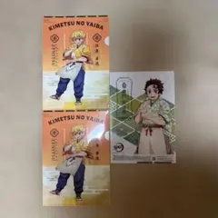 鬼滅の刃 善逸、クリアファイル2枚＆炭治郎 、クリアポスター1枚セット