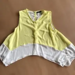 【美品】Sorridere ノースリーブシャツ イエロー　Mサイズ