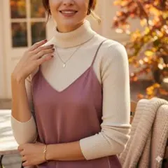 UNIQLO ユニクロ Vネックキャミソール ピンクブラウン