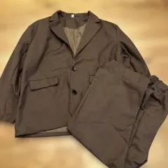 訳あり！キッズスーツ上下セット　ブラウン