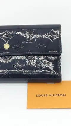美品】LOUIS VUITTON ヴェルニ 長財布エナメルブラック - メルカリ