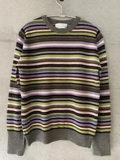 BALLANTYNE ストライプカシミヤ100%セーター 42