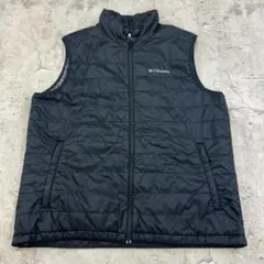 コロンビア　OMNI-HEAT　テック系　ドローコード　中綿ベスト　古着　黒　L