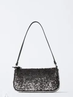 ⭐︎ZARA シルバー スパンコール ショルダーバッグ