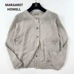 極美品✨マーガレットハウエル リネン カーディガン クルーネック キナリ