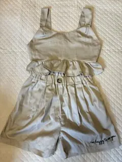 Ricca nicca セットアップ　ベージュ フリルショートパンツセット140