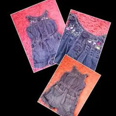 【美品】bebygap デニム　サロペット　サロペ　70　ファミリア　ミキハウス