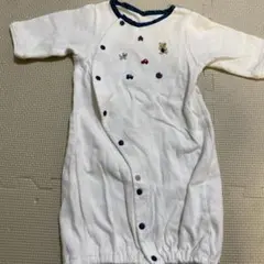 ホワイト刺繍ツーウェイ・ドレスオール　ファミリア　50〜60