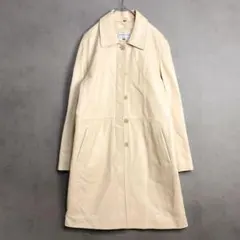 未使用級 Mia Coma ラムレザー ロングコート ベージュ 11号