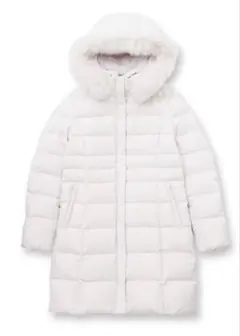 INDIVI インディヴィ　ホワイトダウンジャケット フード付き 新品週末限定引