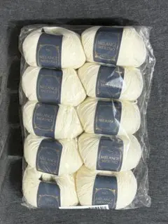 今週限定値下げ中！！！メランジメリノ ホワイト ウール 10個セット