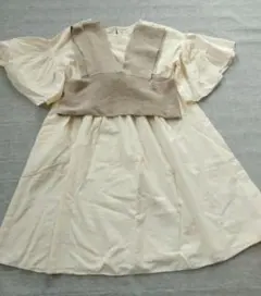 アプレレクール　重ね着　ビスチェ付きワンピース