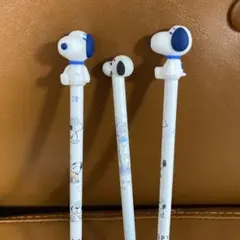新品　スヌーピー 2B鉛筆 3本セット立体的